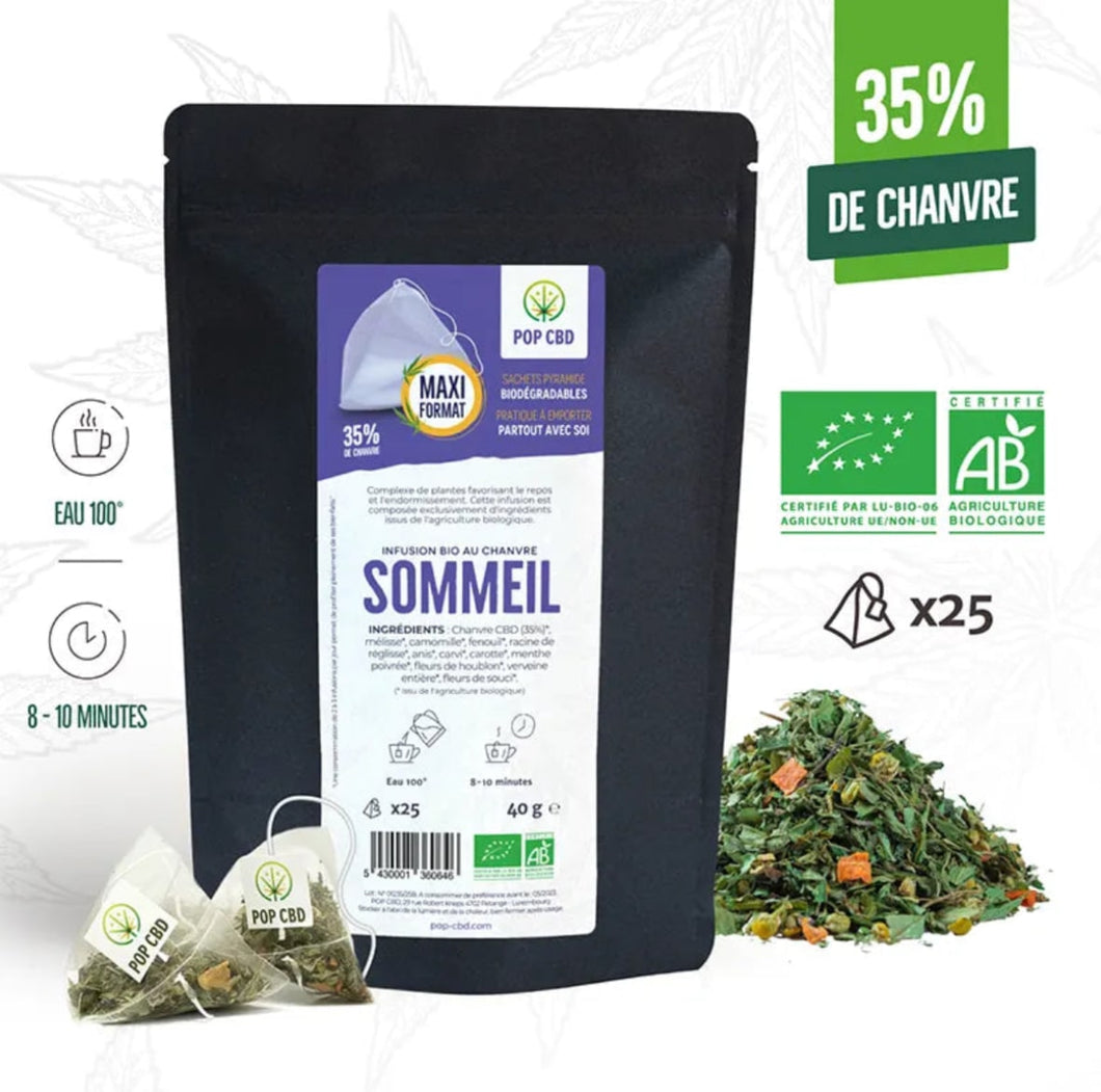 INFUSION CBD SOMMEIL EN SACHET PYRAMIDE